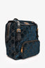 Gucci Navy Velvet/Gold Velvet Lady Web Backpack