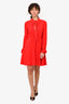 Red Valentino Red Neck Tie Mini Dress Size 38