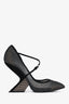 Christian Dior Black Mesh/Suede Mary Jane Pumps Size 39