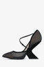 Christian Dior Black Mesh/Suede Mary Jane Pumps Size 39