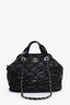 Pre-Loved Chanel™ 2011-12 Black Leather Ultra Stitch Large Bowling Bag