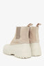 Diemme White/Beige Leather-panel Balbi Chelsea Boots Size 40