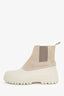 Diemme White/Beige Leather-panel Balbi Chelsea Boots Size 40