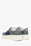 Gucci Blue/Grey Jumbo GG Canvas and Leather Low Top Sneakers Size 8 Mens