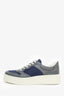 Gucci Blue/Grey Jumbo GG Canvas and Leather Low Top Sneakers Size 8 Mens