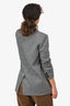 Veronica Beard Grey Herringone Ruched Blazer Size 4