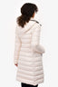 Moncler Ivory Down Mid Length 'Moka Giubbotto' Jacket Size 0