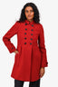 Burberry Red Double Breasted Coat Size 14Y