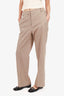 Ba&sh Grey/Beige Wool Blend Pinstripe Pants Size 1