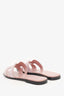 Hermes Pink Leather Beaded Oran Sandals Size 39.5