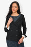 Veronica Beard Black Wide Neckline Blazer Size 8