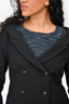 Veronica Beard Black Wide Neckline Blazer Size 8