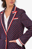 Gucci Navy/Red Patterned Blazer Size 42