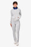 Stella McCartney White/Navy Striped Zip Sweater + Pant Set Size 36