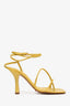 Bottega Veneta Yellow Leather Stretch Strap Sandals Size 35