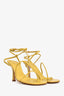 Bottega Veneta Yellow Leather Stretch Strap Sandals Size 35