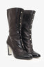 Pre-Loved Chanel™ Black Lambskin Button Up Ankle Boots Size 37.5