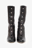 Pre-Loved Chanel™ Black Lambskin Button Up Ankle Boots Size 37.5