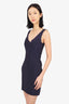 Herve Leger Navy Sleeveless Bandage Dress Size M