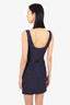 Herve Leger Navy Sleeveless Bandage Dress Size M