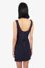 Herve Leger Navy Sleeveless Bandage Dress Size M