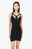 Herve Leger Black Cut-out Zip-up Sleeveless Bandage Dress Size M