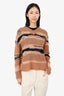 Acne Studios Brown/Black V-Neck Knitted Sweater Size XS