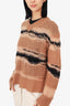 Acne Studios Brown/Black V-Neck Knitted Sweater Size XS