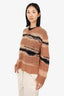 Acne Studios Brown/Black V-Neck Knitted Sweater Size XS