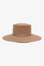 Alberta Ferretti Beige Rabbit 'Cappello' Fedora Hat Size M