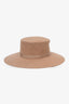 Alberta Ferretti Beige Rabbit 'Cappello' Fedora Hat Size M