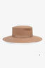 Alberta Ferretti Beige Rabbit 'Cappello' Fedora Hat Size M