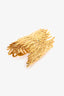 Alberta Ferretti Gold Toned Large Leaf Cuff Bracelet