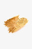 Alberta Ferretti Gold Toned Large Leaf Cuff Bracelet