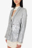 Balmain Silver Sequin Blazer Size 40