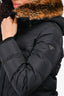 Prada Sport 2013 Black Fur Hooded Puffer Jacket Size 40