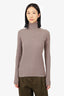 Pre-Loved Chanel™ 03A Brown Ribbed Turtle Neck Sweater Size 42