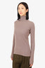 Pre-Loved Chanel™ 03A Brown Ribbed Turtle Neck Sweater Size 42