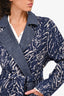 Weekend Max Mara Blue Printed Reversible Wrap Jacket Size 8