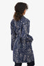 Weekend Max Mara Blue Printed Reversible Wrap Jacket Size 8