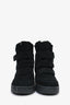 Isabel Marant Black Suede Hidden Wedge 'IM3' Sneakers Size 5.5