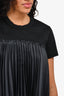 Noir Kei Ninomiya Comme Des Garcons Black Pleated Front T-Shirt Size S