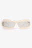 Prada Grey Translucent Reflective Shield Style Sunglasses