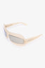 Prada Grey Translucent Reflective Shield Style Sunglasses