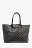 Goyard 2009 Black Goyardine Canvas St. Louis PM Tote with Pouch (Refurbished)