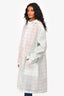 Hermès Sheer White/Multicolour Striped Panelled Rain Jacket Size 44