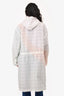 Hermès Sheer White/Multicolour Striped Panelled Rain Jacket Size 44