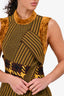 3.1 Phillip Lim Yellow/Purple Patterned Knit Sleeveless Dress Size XS