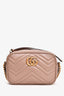 Gucci Taupe Leather Chevron Quilted Mini Camera Bag