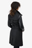 Mackage Black Wool/Leather Belted Coat Size S